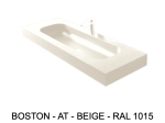 Plan vasque suspendu, double lavabo 90 cm de large, angle arrondi, L. 100 à 200 cm x 40 à 60 cm, résine ACRYSTONE® SOLID-SURFACE Finition lisse, Livraison Offerte et Rapide.